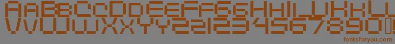 Fonte Digitalema – fontes marrons em um fundo cinza