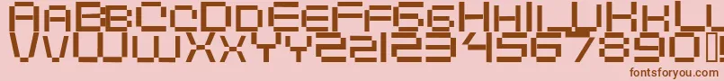 Saiba mais sobre a fonte Digitalema Fonte Digitalema – fontes marrons em um fundo rosa