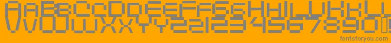 Czcionka Digitalema – szare czcionki na pomarańczowym tle
