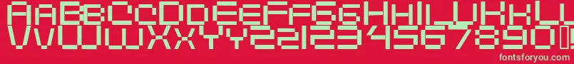 Digitalema Font – Green Fonts on Red Background