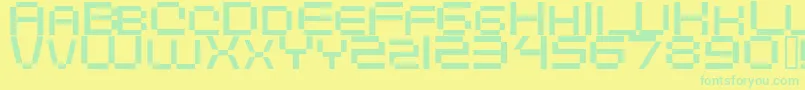 Digitalema Font – Green Fonts on Yellow Background