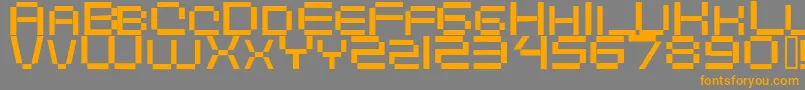 Digitalema Font – Orange Fonts on Gray Background