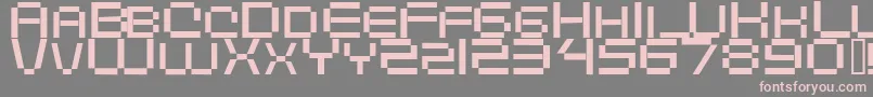 フォントDigitalema – 灰色の背景にピンクのフォント