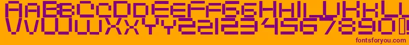 Digitalema Font – Purple Fonts on Orange Background