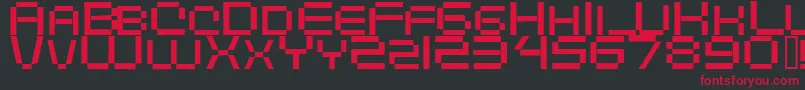Digitalema Font – Red Fonts on Black Background