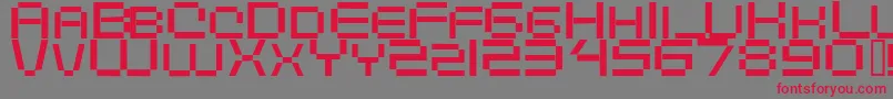 フォントDigitalema – 赤い文字の灰色の背景