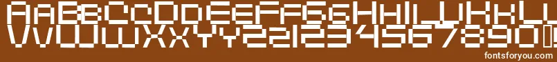 フォントDigitalema – 茶色の背景に白い文字