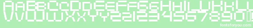 フォントDigitalema – 緑の背景に白い文字
