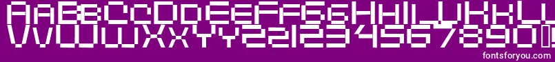 フォントDigitalema – 紫の背景に白い文字