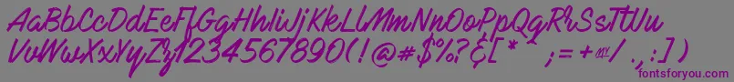 MarkMyWords Font – Purple Fonts on Gray Background