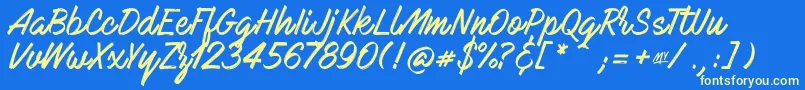 Más sobre la fuente MarkMyWords fuente MarkMyWords – Fuentes Amarillas Sobre Fondo Azul
