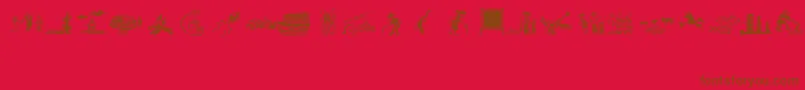 OchentSilibrinaIii Font – Brown Fonts on Red Background