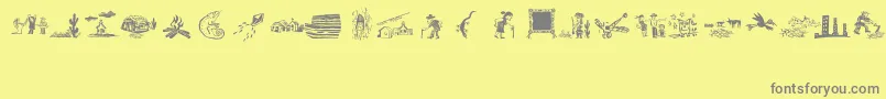 OchentSilibrinaIii Font – Gray Fonts on Yellow Background