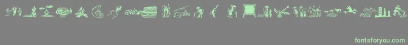 OchentSilibrinaIii Font – Green Fonts on Gray Background