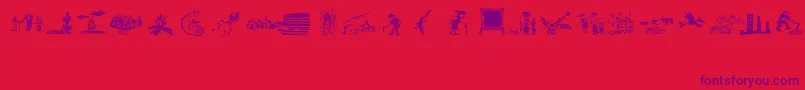 OchentSilibrinaIii Font – Purple Fonts on Red Background