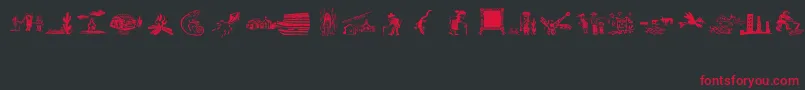 OchentSilibrinaIii Font – Red Fonts on Black Background