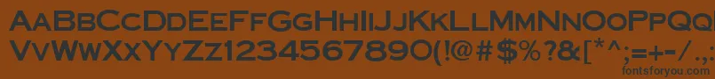 Шрифт CornerstoneRegular – чёрные шрифты на коричневом фоне