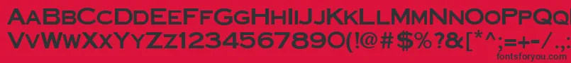 CornerstoneRegular Font – Black Fonts on Red Background