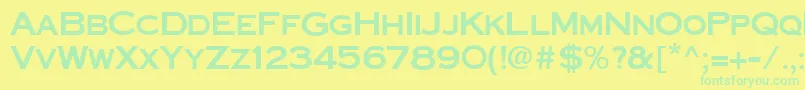 Шрифт CornerstoneRegular – зелёные шрифты на жёлтом фоне