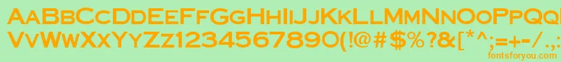 CornerstoneRegular Font – Orange Fonts on Green Background