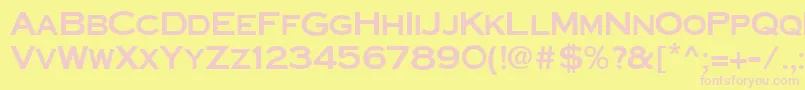 CornerstoneRegular Font – Pink Fonts on Yellow Background