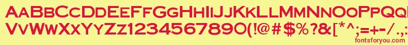 CornerstoneRegular Font – Red Fonts on Yellow Background