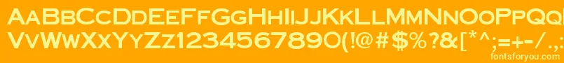 CornerstoneRegular Font – Yellow Fonts on Orange Background