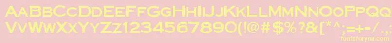 CornerstoneRegular Font – Yellow Fonts on Pink Background