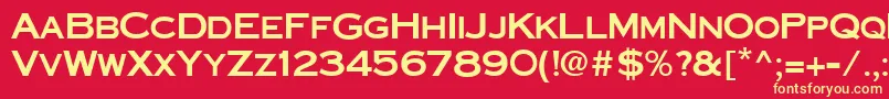 フォントCornerstoneRegular – 黄色の文字、赤い背景
