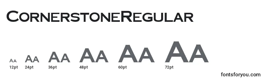 CornerstoneRegular Font Sizes