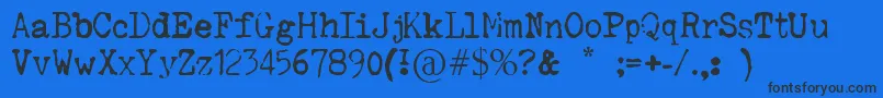 SilenthunteriiiFont Font – Black Fonts on Blue Background