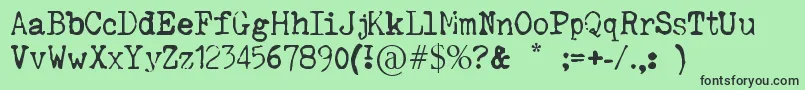 SilenthunteriiiFont Font – Black Fonts on Green Background