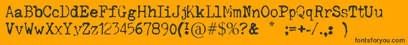 SilenthunteriiiFont Font – Black Fonts on Orange Background