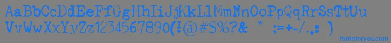 SilenthunteriiiFont Font – Blue Fonts on Gray Background