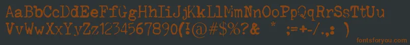 SilenthunteriiiFont-fontti – ruskeat fontit mustalla taustalla