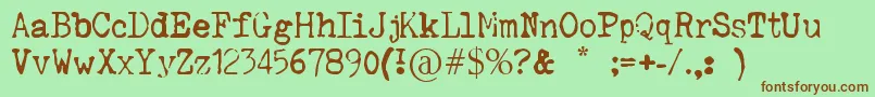 SilenthunteriiiFont Font – Brown Fonts on Green Background