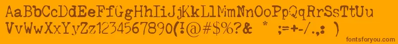 SilenthunteriiiFont Font – Brown Fonts on Orange Background