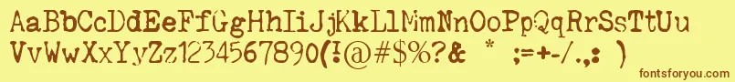 SilenthunteriiiFont Font – Brown Fonts on Yellow Background