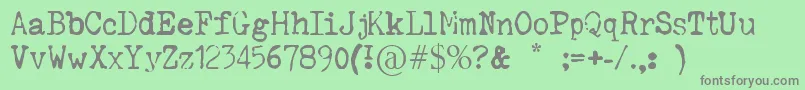 SilenthunteriiiFont Font – Gray Fonts on Green Background