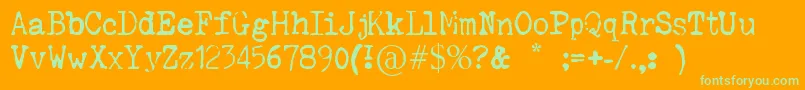 SilenthunteriiiFont Font – Green Fonts on Orange Background