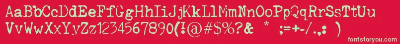 SilenthunteriiiFont Font – Green Fonts on Red Background