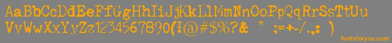 SilenthunteriiiFont Font – Orange Fonts on Gray Background