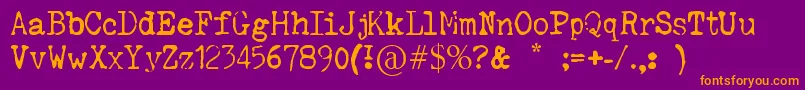 SilenthunteriiiFont Font – Orange Fonts on Purple Background