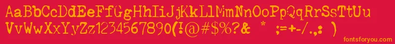 SilenthunteriiiFont Font – Orange Fonts on Red Background