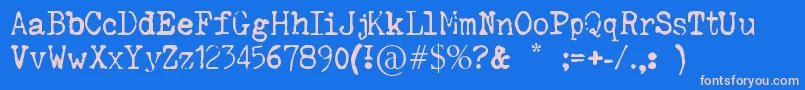 SilenthunteriiiFont Font – Pink Fonts on Blue Background