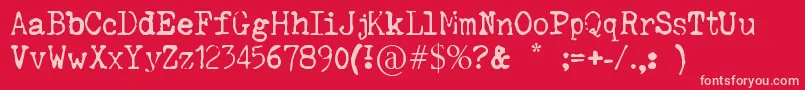 SilenthunteriiiFont Font – Pink Fonts on Red Background