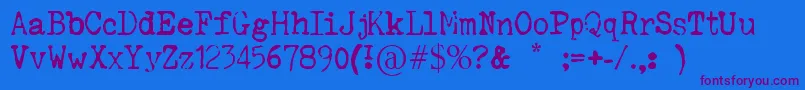 SilenthunteriiiFont Font – Purple Fonts on Blue Background