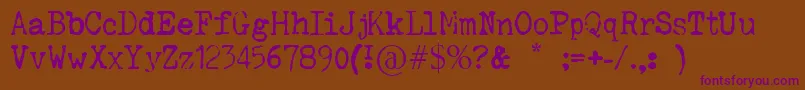 SilenthunteriiiFont Font – Purple Fonts on Brown Background