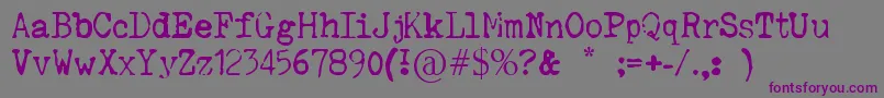 SilenthunteriiiFont Font – Purple Fonts on Gray Background