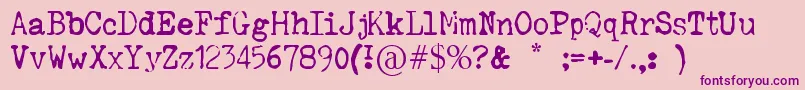 SilenthunteriiiFont Font – Purple Fonts on Pink Background